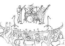 Band on Stage Illustration